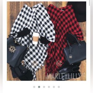 Marleylilly Buffalo Plaid Poncho